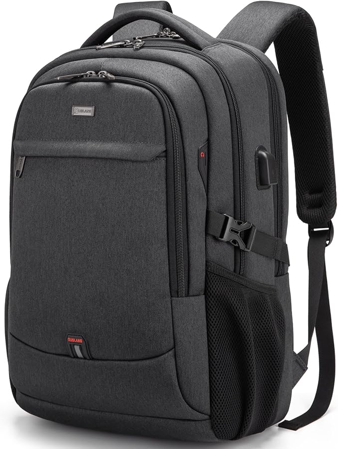 17 Inch Laptop Backpack for Travel - Water Resistant for Men/Women - USB Charging Port